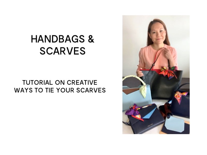 How to tie my favorite twilly scarf bow on a handbag! Bag: Lotus Lady