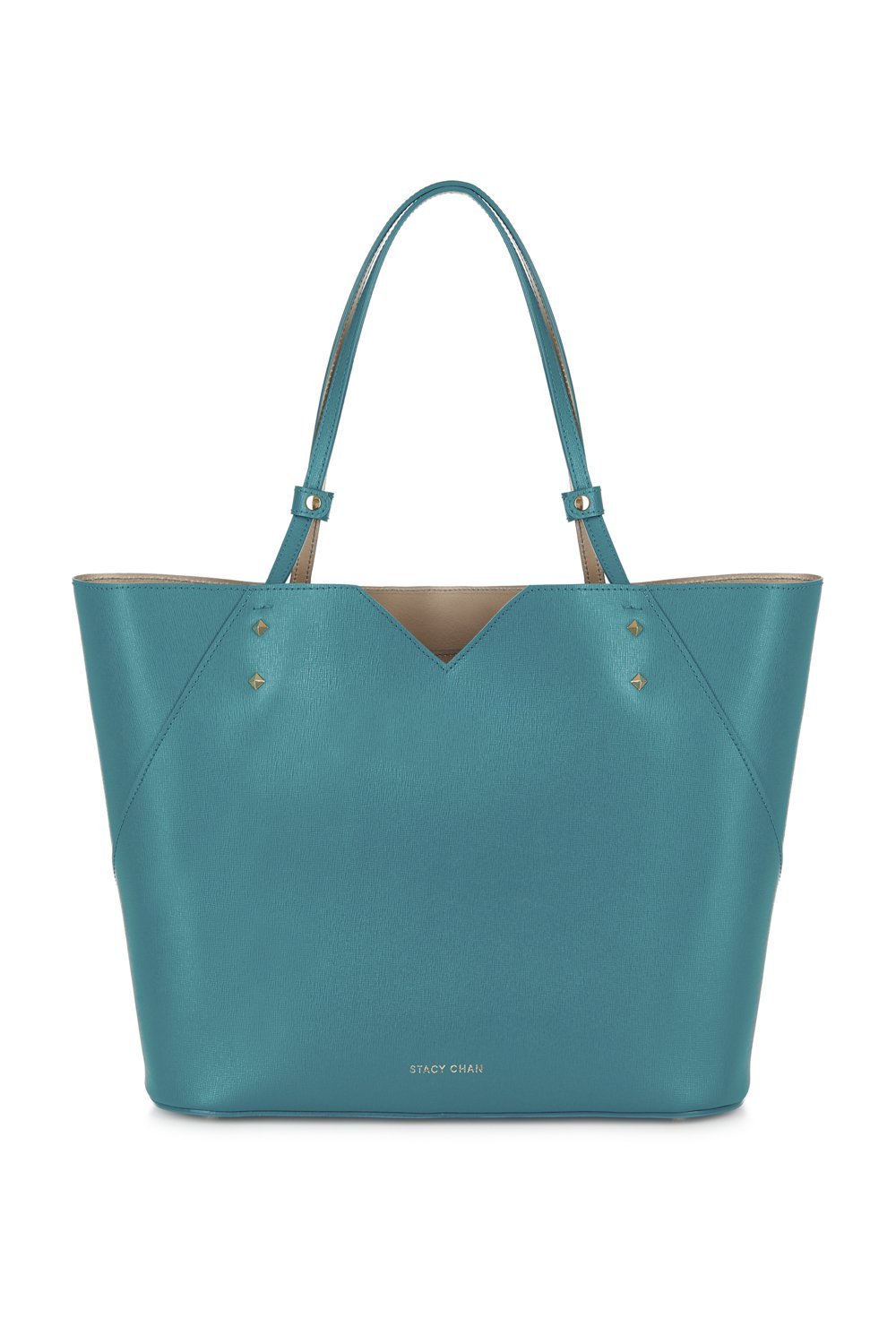 Veronica Tote | Teal Saffiano Leather – Stacy Chan Limited